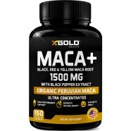 X Gold Health Organic Maca Root 1500mg 150 Veggie Capsules -484633552 image