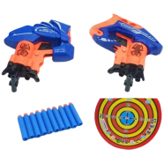 X-Power Rapid Fire Dart Blasting Air Shoot Plastic Toy Double GUN (nub_gun_double_njl_3824A) image