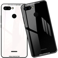 Xiaomi Redmi 6 Tempered Glass Back Cover – Scratchproof and Shockproof Premium Case with Stylish Finish (Multicolor) image