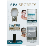 Xpel Spa Secrets Clay and Gel Face Mask 2 Pack Gift Set image