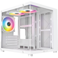 Xtreme M72B M-ATX White Case Tempered Glass with 3 ARGB Fan Without PSU image