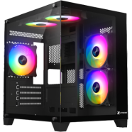 Xtreme S270B With 5 RGB Fan Tempered Glass Black Case Without PSU image