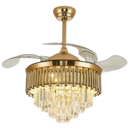 Yamada 42Inch Chandelier 534 Model 4 Blades Ceiling Fan (Under Light, Invisible Blades, Remote Control) image