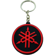 Yamaha Logo PVC Keychain Key Ring Red Rubber Motorcycle Bike Car Collectible Gift image