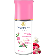 Yardley London English Rose Underarm Deodorant Roll On | With Licorirce Extract and Floral Extracts | 0 percent Alcohol and Dermat Approved | For Women | 50ml image