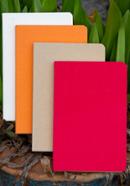 Yellowish Page Hand Made Kraft, Orange, Red and Texture White Cover Notebook 4-Pack image