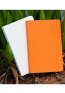 Yellowish Page Hand Made Orange and Texture White Cover Notebook 2-Pack image