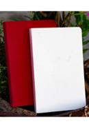 Yellowish Page Hand Made Red and Texture White Cover Notebook 2-Pack image