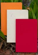 Yellowish Page Hand Made Texture Grey, Orange and Red Cover Notebook 3-Pack image