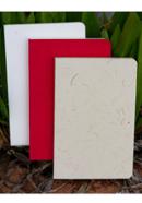 Yellowish Page Hand Made Texture Grey, Red and Texture White Cover Notebook 3-Pack image