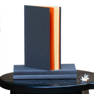 Yellowish Page Handmade Grey Texture Cover Notebook image