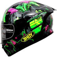 Yohe Black Fluo Green Glossy image