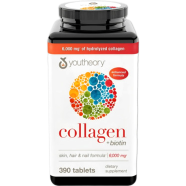 Youtheory Collagen Plus Biotin Skin Hair and Nails 6000mg 390 Tablets image