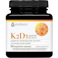 Youtheory K2 D3 Essential Daily Vitamins 60 Vegetarian Capsules image