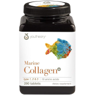 Youtheory Marine Collagen Type 1 and 3 Advanced Formula With Amino Acid 290 Tablets image