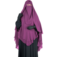 Glam Touch Zara - 3 Layer Extra Long Ready Hiab | Light Purple image