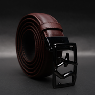 Zays Genuine Leather Belt for Men – Premium Full-Grain Cowhide, Handmade, Formal And Casual Use (BC116-BS107-Antique Brown) image