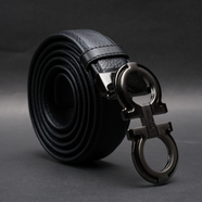 Zays Genuine Leather Belt for Men – Premium Full-Grain Cowhide, Handmade, Formal And Casual Use (BC115-BS105-Black) image