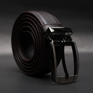 Zays Genuine Leather Belt for Men – Premium Full-Grain Cowhide, Handmade, Formal And Casual Use (BC118-BS104-Chocolate) image