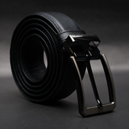 Zays Genuine Leather Belt for Men – Premium Full-Grain Cowhide, Handmade, Formal And Casual Use (BC119-BS103-Black) image