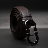 Zays Genuine Leather Belt for Men – Premium Full-Grain Cowhide, Handmade, Formal And Casual Use (BC115-BS106-Chocolate-I) image