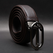 Zays Genuine Leather Belt for Men – Premium Full-Grain Cowhide, Handmade, Formal And Casual Use (BC113-BS106-Chocolate) image