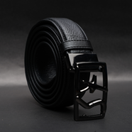 Zays Genuine Leather Belt for Men – Premium Full-Grain Cowhide, Handmade, Formal And Casual Use (BC116-BS105-Black) image