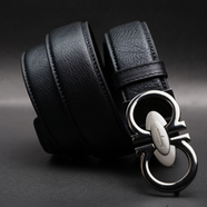 Zays Genuine Leather Belt for Men – Premium Full-Grain Cowhide, Handmade, Formal And Casual Use (BC115-BS105-Black-II) image