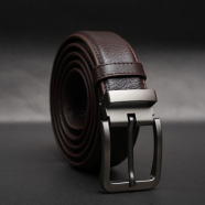 Zays Handcrafted Genuine Leather Belt for Men – Premium Quality, Adjustable, Stylish and Durable (ZMB161-Chocolate) image