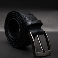 Zays Handcrafted Genuine Leather Belt for Men – Premium Quality, Adjustable, Stylish and Durable (ZMB162-Black) image