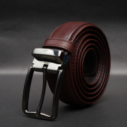 Zays Handcrafted Genuine Leather Belt for Men – Premium Quality, Adjustable, Stylish and Durable (ZMB184-Antique Brown) image