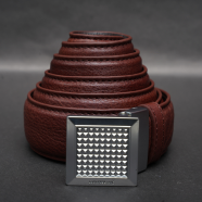 Zays Handcrafted Genuine Leather Belt for Men – Premium Quality, Adjustable, Stylish and Durable (ZMB164-Antique Brown) image