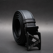 Zays Handcrafted Imported Full-Grain Cowhide Leather Auto Gear Belt for Men (BC120-BS110-Black) image