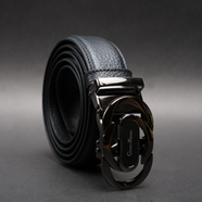 Zays Handcrafted Imported Full-Grain Cowhide Leather Auto Gear Belt for Men (BC122-BS110-Black) image