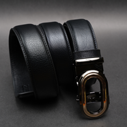 Zays Handcrafted Imported Full-Grain Cowhide Leather Auto Gear Belt for Men (BC121-BS110-Black) image