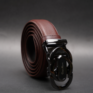 Zays Handcrafted Imported Full-Grain Cowhide Leather Auto Gear Belt for Men (BC122-BS112-Antique Brownac) image