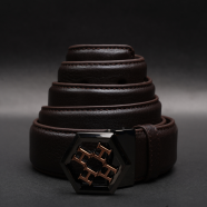 Zays Handcrafted Leather Belt for Men – Full-Grain Cowhide, Adjustable Fit, Stylish (ZMB175-Chocolate) image