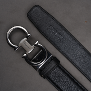 Zays Handcrafted Leather Belt for Men – Full-Grain Cowhide, Adjustable Fit, Stylish (ZMB165-Black) image