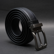 Zays Handcrafted Leather Belt for Men – Full-Grain Cowhide, Adjustable Fit, Stylish (ZMB152-Black) image