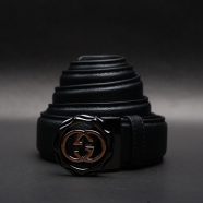 Zays Handcrafted Leather Belt for Men – Full-Grain Cowhide, Adjustable Fit, Stylish (ZMB170-Black) image