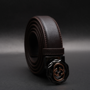 Zays Handcrafted Leather Belt for Men – Full-Grain Cowhide, Adjustable Fit, Stylish (ZMB171-Chocolate) image