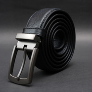 Zays Handcrafted Leather Belt for Men – Full-Grain Cowhide, Adjustable Fit, Stylish (ZMB150-Black) image