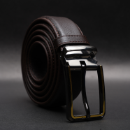 Zays Handcrafted Leather Belt for Men – Full-Grain Cowhide, Adjustable Fit, Stylish (ZMB169-Chocolate) image