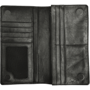 Zays Handcrafted Premium Eco-Friendly Leather Long Wallet for Max 2 Mobile (ZLW107-Black) image