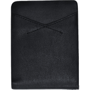 Zays Handcrafted Premium Leather Bifold Short Wallet (ZSW103-Black) image