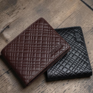 Zays Handcrafted Premium Leather Bifold Short Wallet image