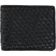 Zays Handcrafted Real Patti Design Premium Genuine Leather Bifold Short Wallet (ZSW129-Black) image