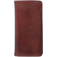 Zays Handcrafted Full-Grain Leather Long Wallet – Elegant, Durable, and Functional for Everyday Use (ZLW104-Chocolate) image