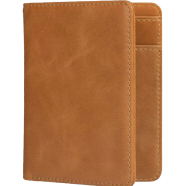 Zays Handcrafted Premium Leather Bifold Short Wallet (ZSW125-Brown) image