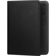 Zays Handcrafted Premium Leather Bifold Short Wallet (ZSW126-Black) image